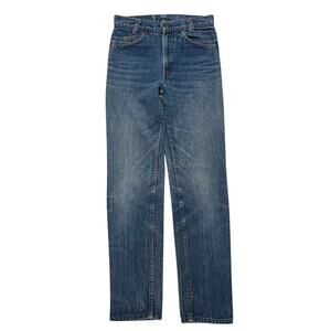 VTG 70's Student Levi's 705 USA Straight Leg Orange Tab Denim Jeans Blue 28 x 31